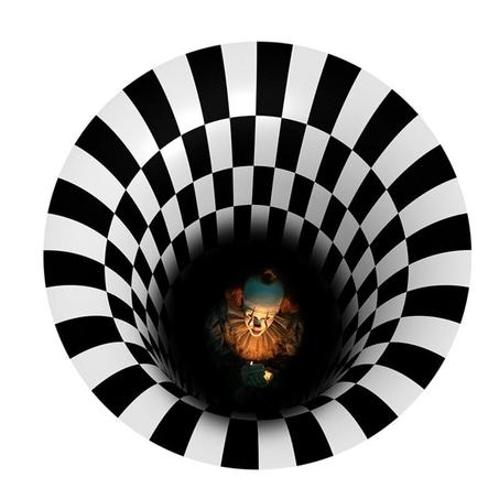 Tapis TROH01 décoration halloween effet vortex 3D 1 acheté + 1 offert