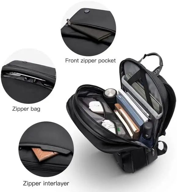 Arctic Hunter - Sac à dos pour ordinateur portable, Anti-vol, extensible