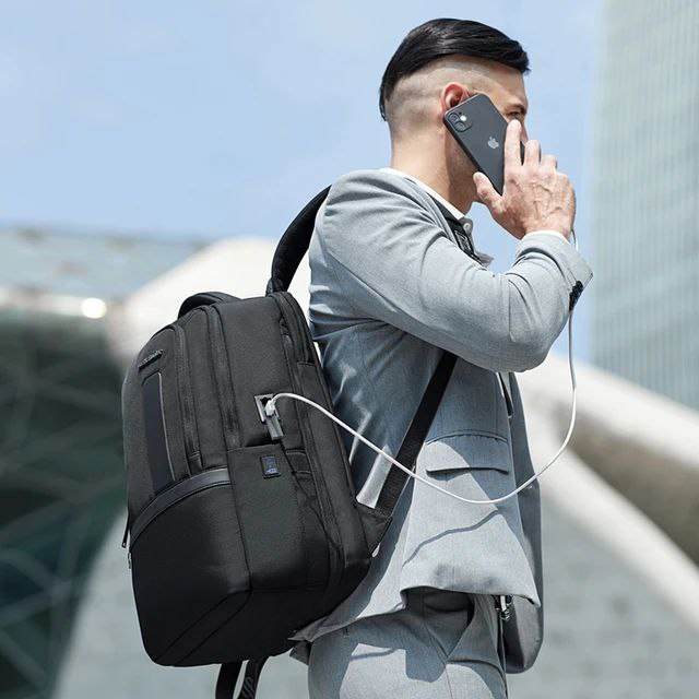 ARCTIC HUNTER B00490 Sac à dos extensible (9 cm) pour ordinateur portable 15,6 pouces avec chargeur USB