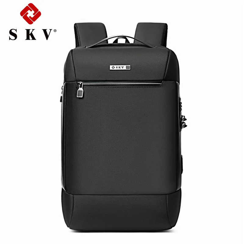 Sac à dos multifonctionnel en tissu Oxford imperméable avancé antivol avec verrouillage par mot de passe boîte de tige de prise arrière sac à dos avec chargement USB
