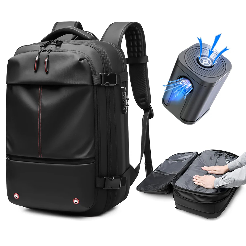 Sac à dos unisexe 17 pouces à compression sous vide grande capacité (sans pompe)