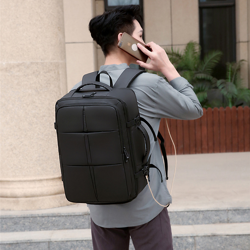 Sac à dos Extensible  pour Ordinateur Portable avec Compartiment à Chaussures et port USB