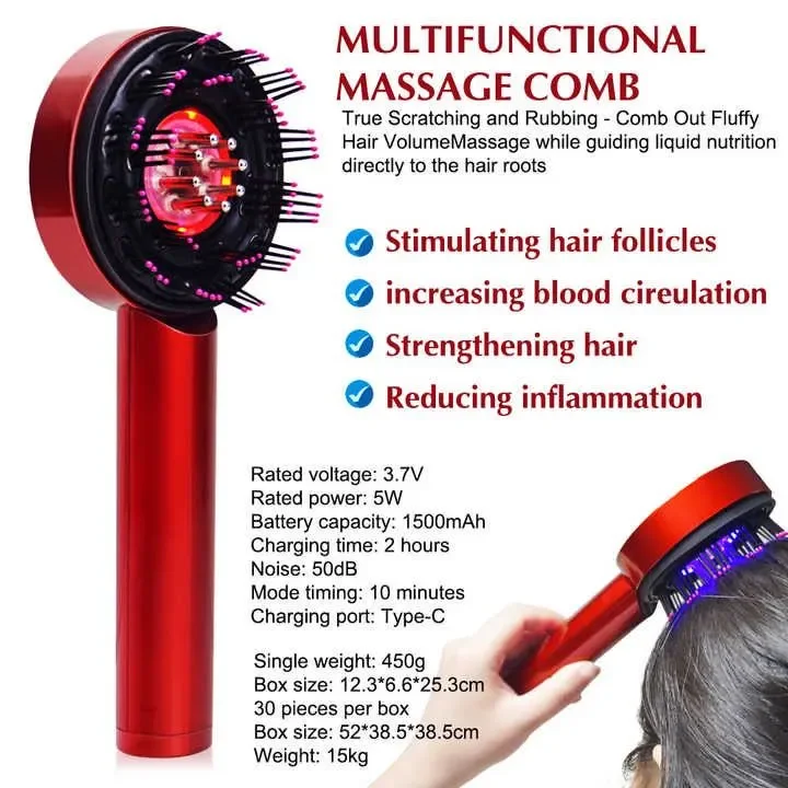 Brosse de massage de cuir chevelu électrique