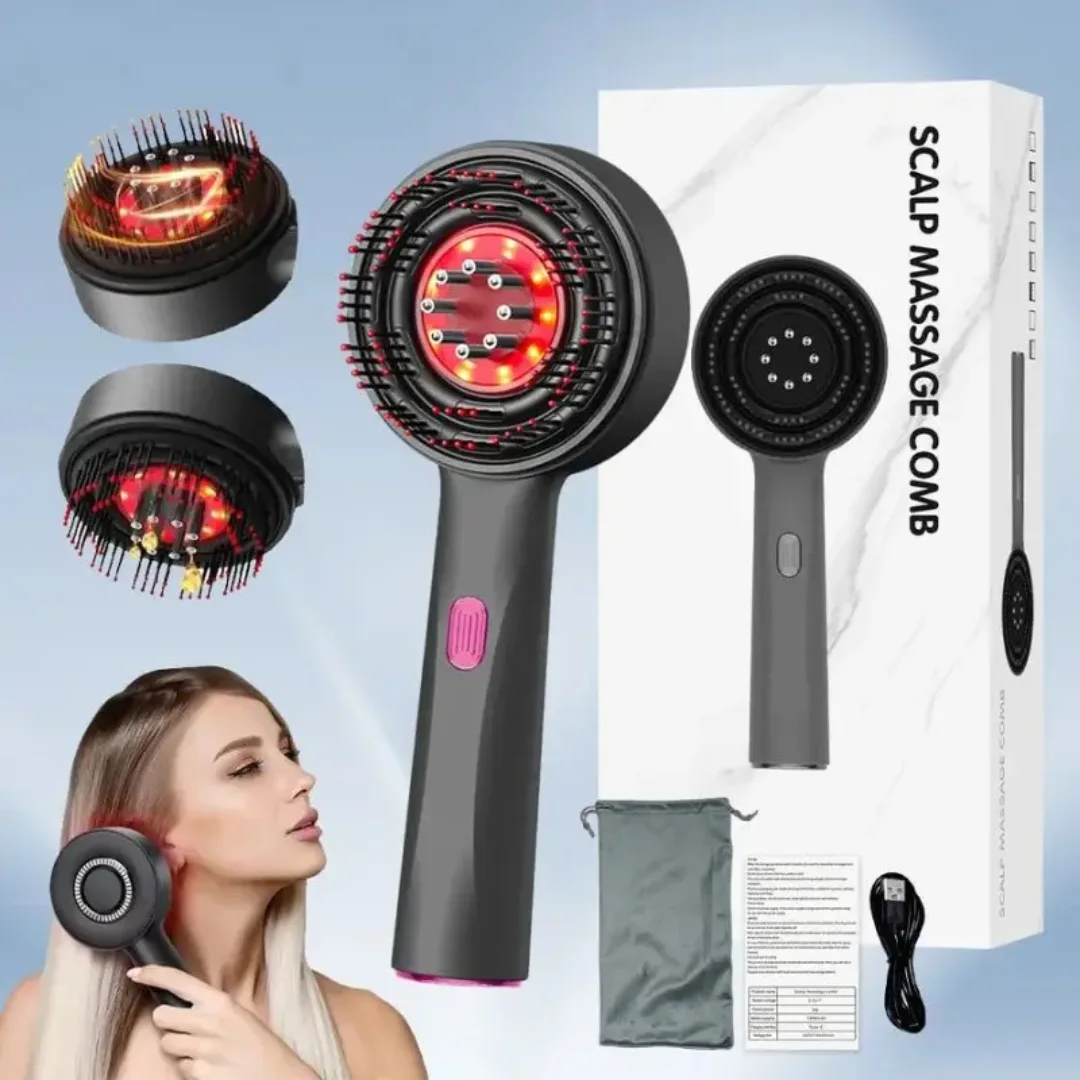 Brosse de massage de cuir chevelu électrique