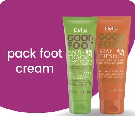 pack foot cream and moisturizing