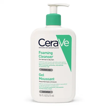 CeraVe Gel Moussant – Peaux Normales à Grasses 473 ml