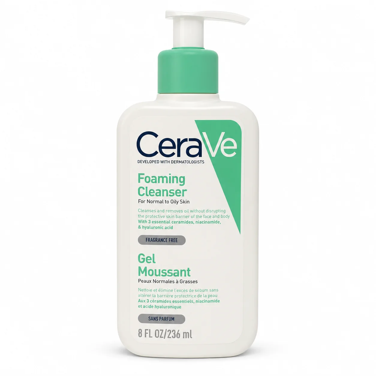 CeraVe Gel Moussant – Peaux Normales à Grasses 236 ml
