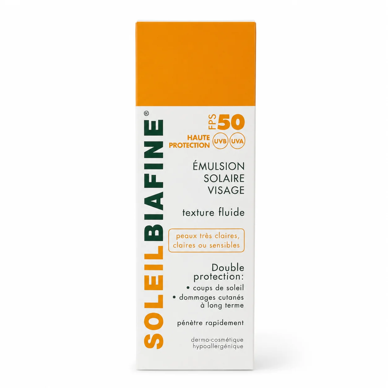SoleilBiafine Émulsion Solaire Visage SPF 50