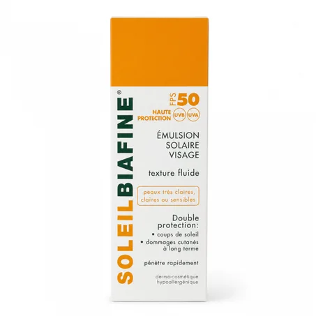 SoleilBiafine Émulsion Solaire Visage SPF 50