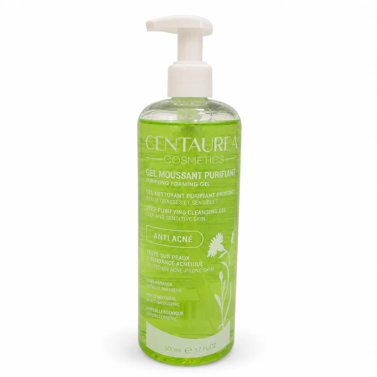 Centaurea Cosmetics Gel Moussant Purifiant Anti-Acné 500 ml