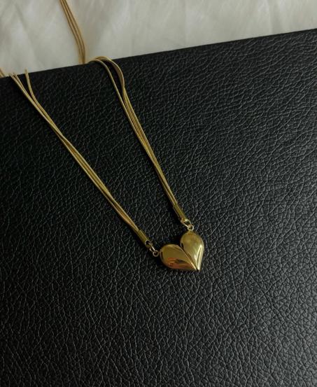 Heart Magnetic Necklace – Stainless Steel 💖