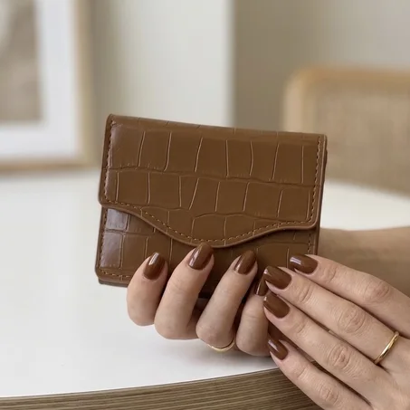 Croco leather wallet