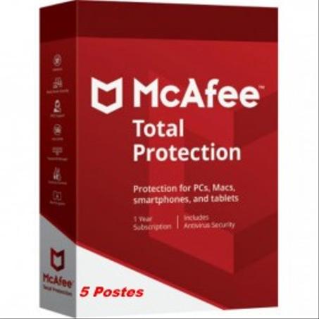 McAfee® Total Protection 2024 ESD - 5 Appareils (PC, Mac, Android, iOS)