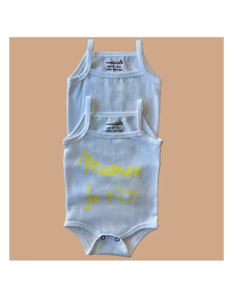 body blanc sans manche bébé