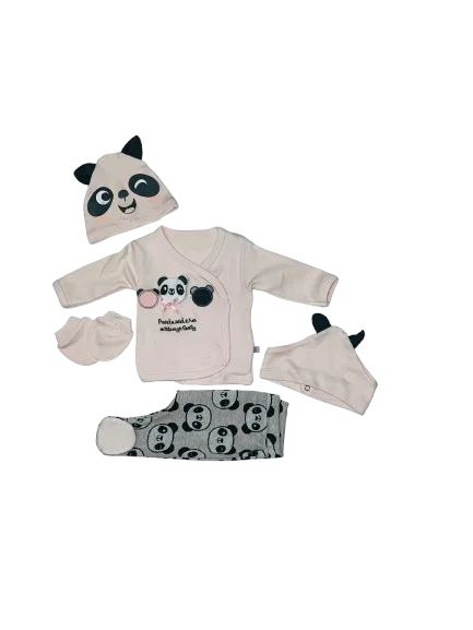 Ensemble cadeau bébé 5 pièces en coton