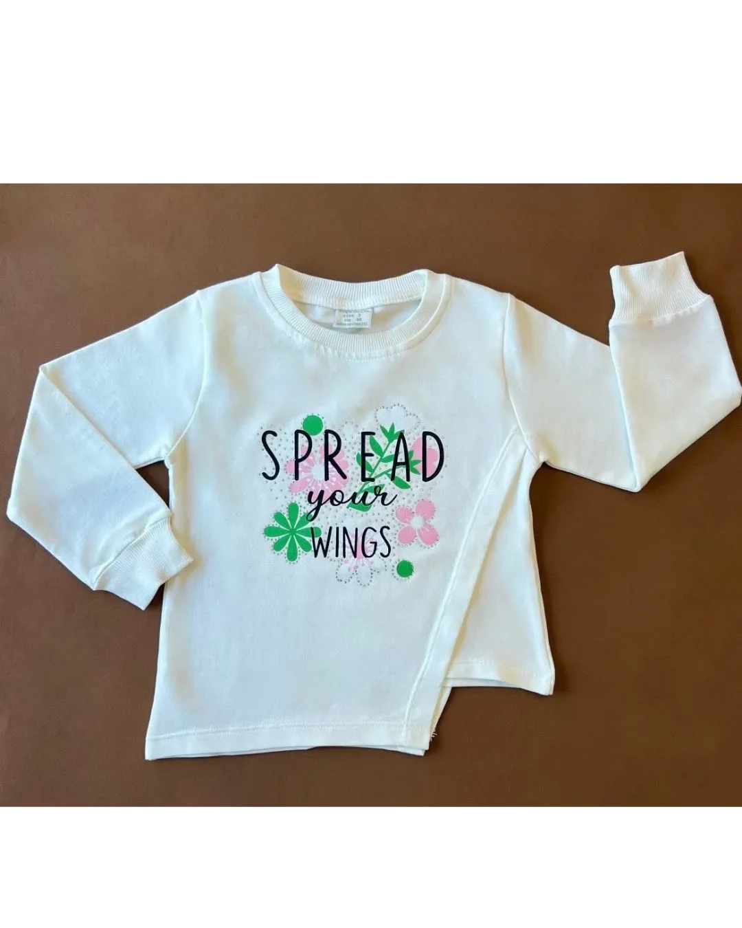 Tee-shirt manches longues en coton Spread Your Wings
