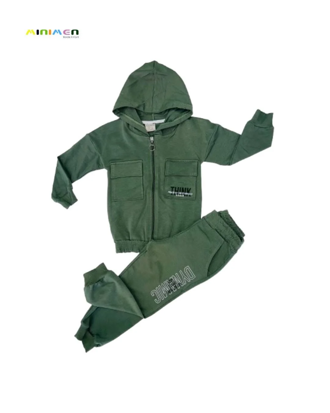 survêtement fille veste et pantalon en coton avec des  poches