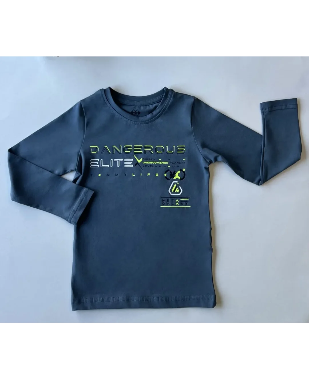 Tee-shirt enfant manches longues en coton imprimé