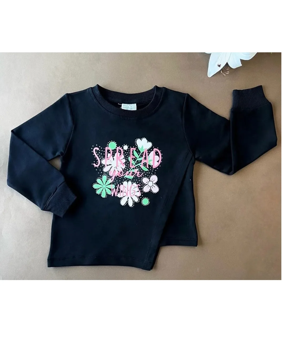 Tee-shirt manches longues en coton Spread Your Wings