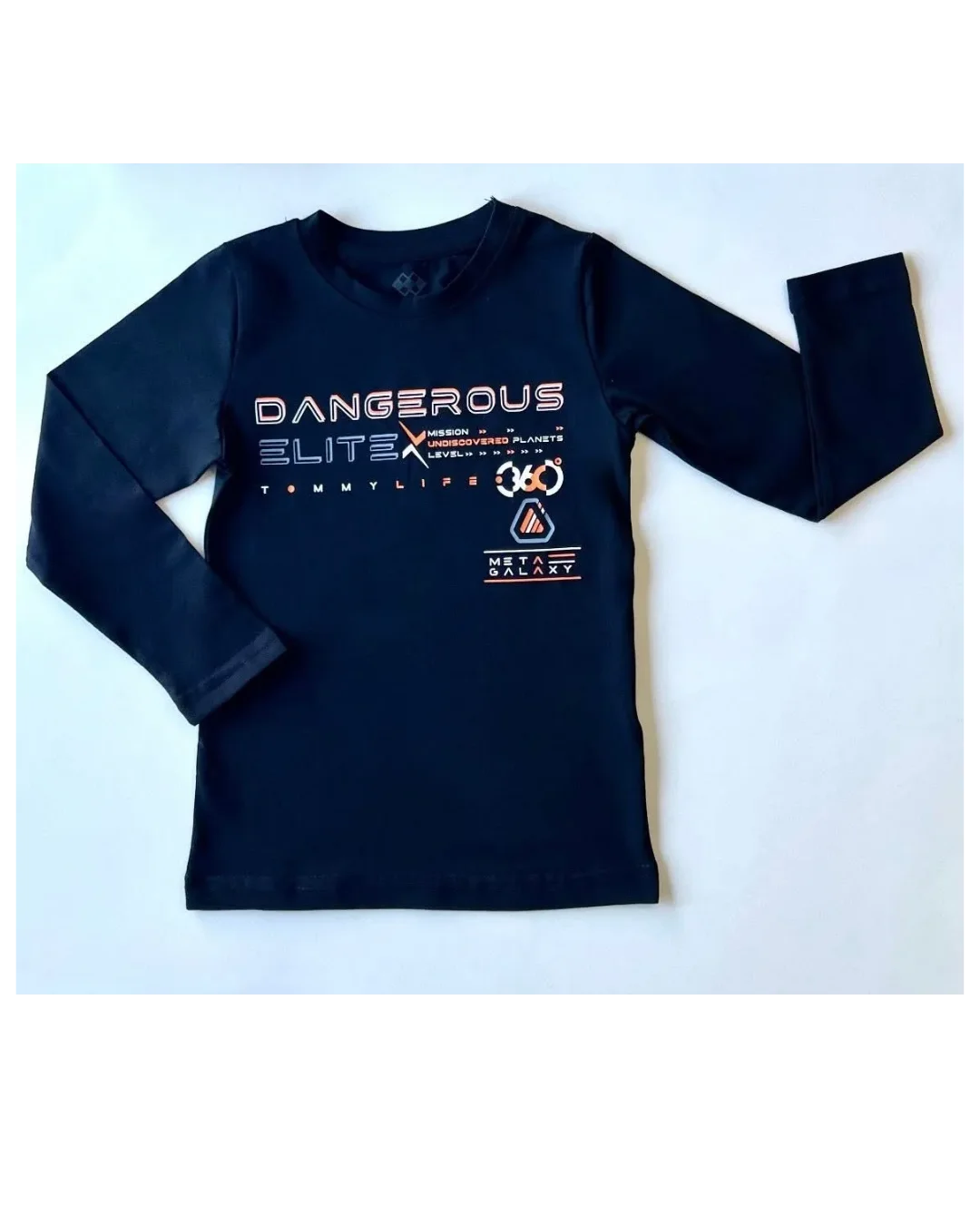 Tee-shirt enfant manches longues en coton imprimé