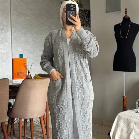 كاردغان تركي طويل بتصميم فاخر – دفء وأناقة لكل يوم
