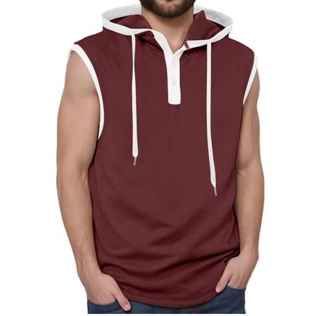 Sweat à capuche sans manches