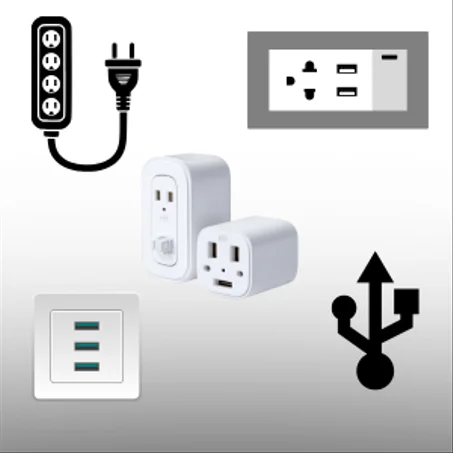 Rallonge adaptateurs et multiprise