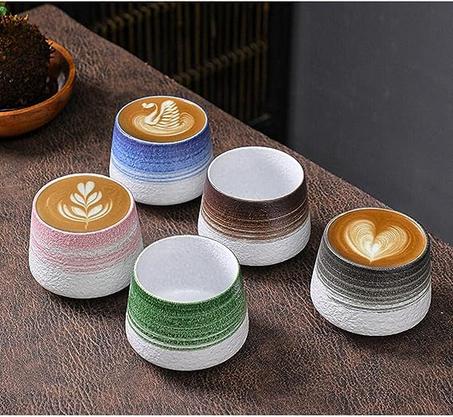 طقم اكواب قهوة مصنوعة يدويا من الفخار