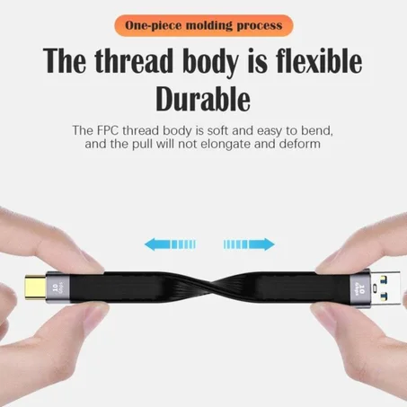 شحن سريع من النوع المزدوج الرأس Usb3.1 C سرعة عالية 10 جم برق قصير واط 3 قصير جدًا محمول