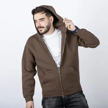 Veste Hoodie Premium Original Marron