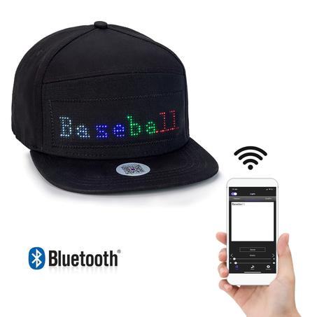 Casquette de Baseball avec Logo lumineux Programmable