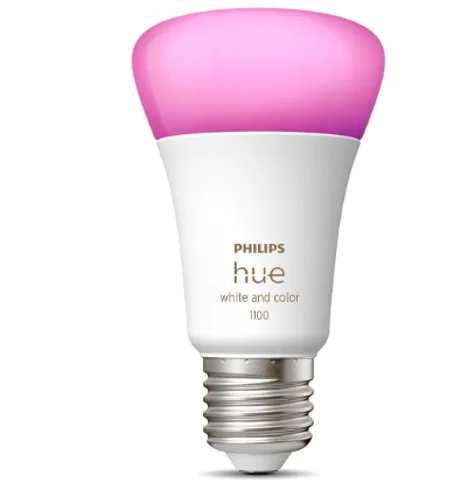 Philips Hue White and Color Ambiance, ampoule LED connectée E27, Equivalent 75W, 1100 lumen, compatible Bluetooth, fonctionne avec Alexa, Google Assistant et Apple Homekit