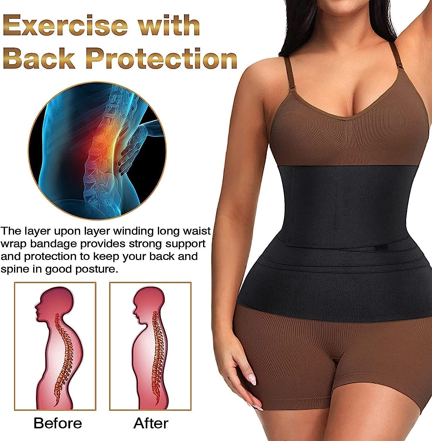 Body Slimming Belt - حزام الخصر القابل للتعديل