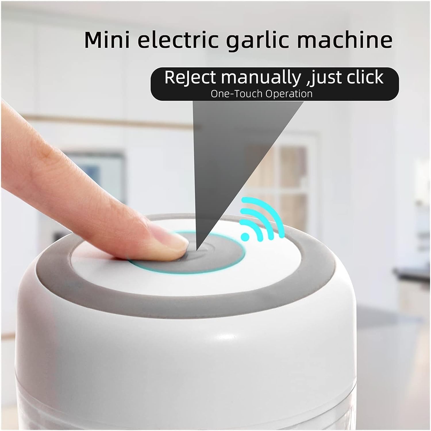 مطحنة كهربائية صغيرة - OFFTESTY Mini Hachoir Electrique,Hachoir à ail électrique chargeur USB, hachoir à nourriture électrique avec 3 lames tranchantes,Pour Ail/Oignons/Viande/Carotte Pour Bé