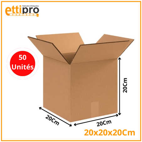 Carton 25x21x7 Cm Simple écrue