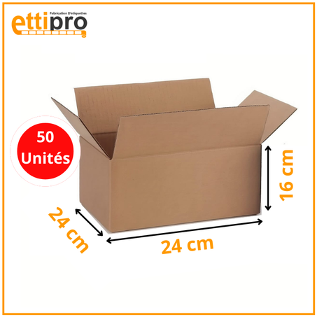 Carton 24x24x16 simple écrue