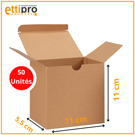 Boite 11x5,5x11 Carton écrue