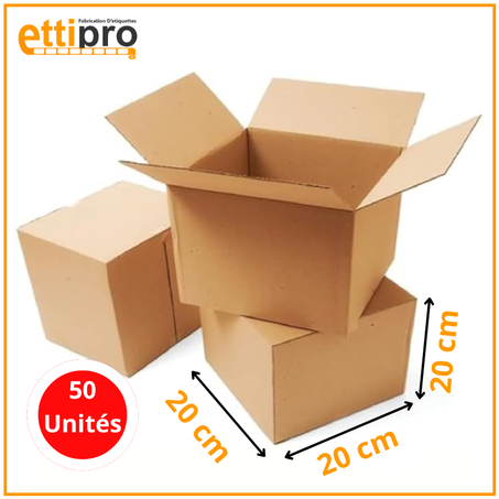 Carton 20x20x20 simple écrue