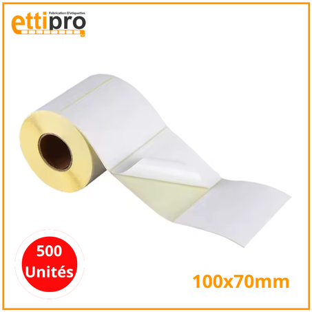 Rouleaux d’étiquettes thermiques 100 x 70 mm 500 Unités