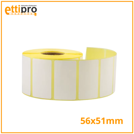 Rouleaux d’étiquettes thermiques 56 x 51 mm 500 Unités