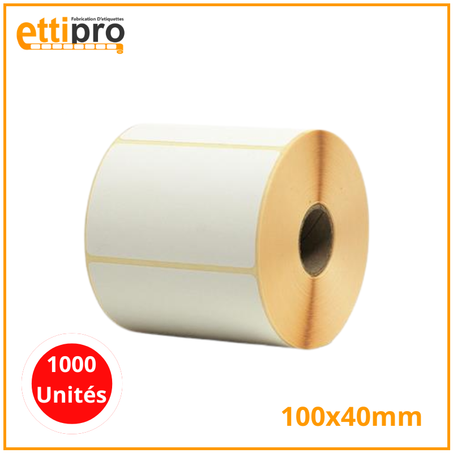 Rouleaux d’étiquettes thermiques 100 x 40 mm 1000 Unités
