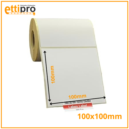 Rouleaux d’étiquettes thermiques 100 x 100 mm