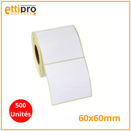 Rouleaux d’étiquettes thermiques 60 x 60 mm 1000 Unités