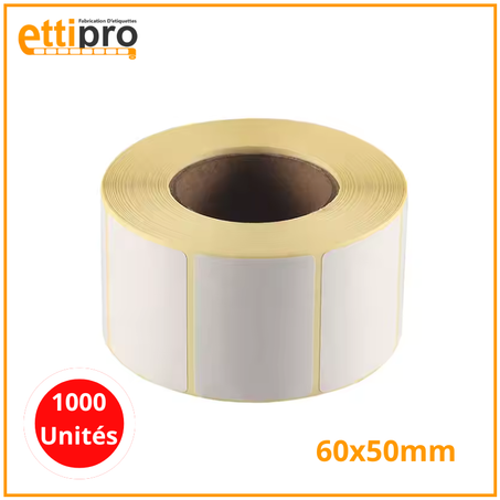 Rouleaux d’étiquettes thermiques 60 x 50 mm 1000 Unités