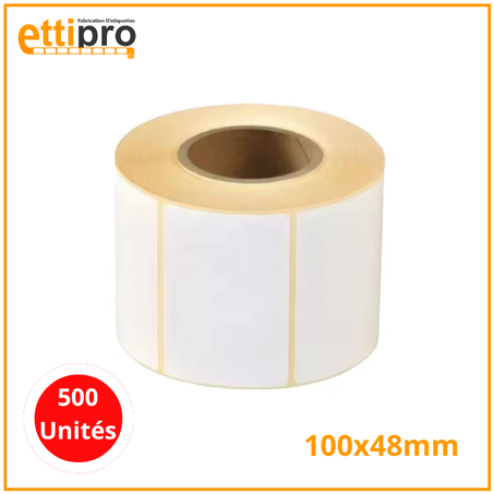 Rouleaux d’étiquettes thermiques 100 x 48 mm 500 Unités