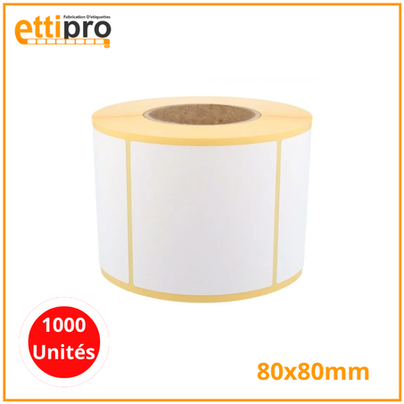 Rouleaux d’étiquettes thermiques 80 x 80 mm 1000 Unités