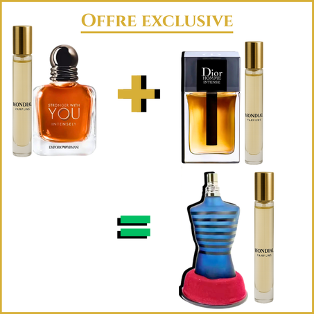 intensely armani 10ML+ dior homme intense 10ML =JEAN PAUL GAULTIER Le Mâle Ultra 10ML (Gratuit)