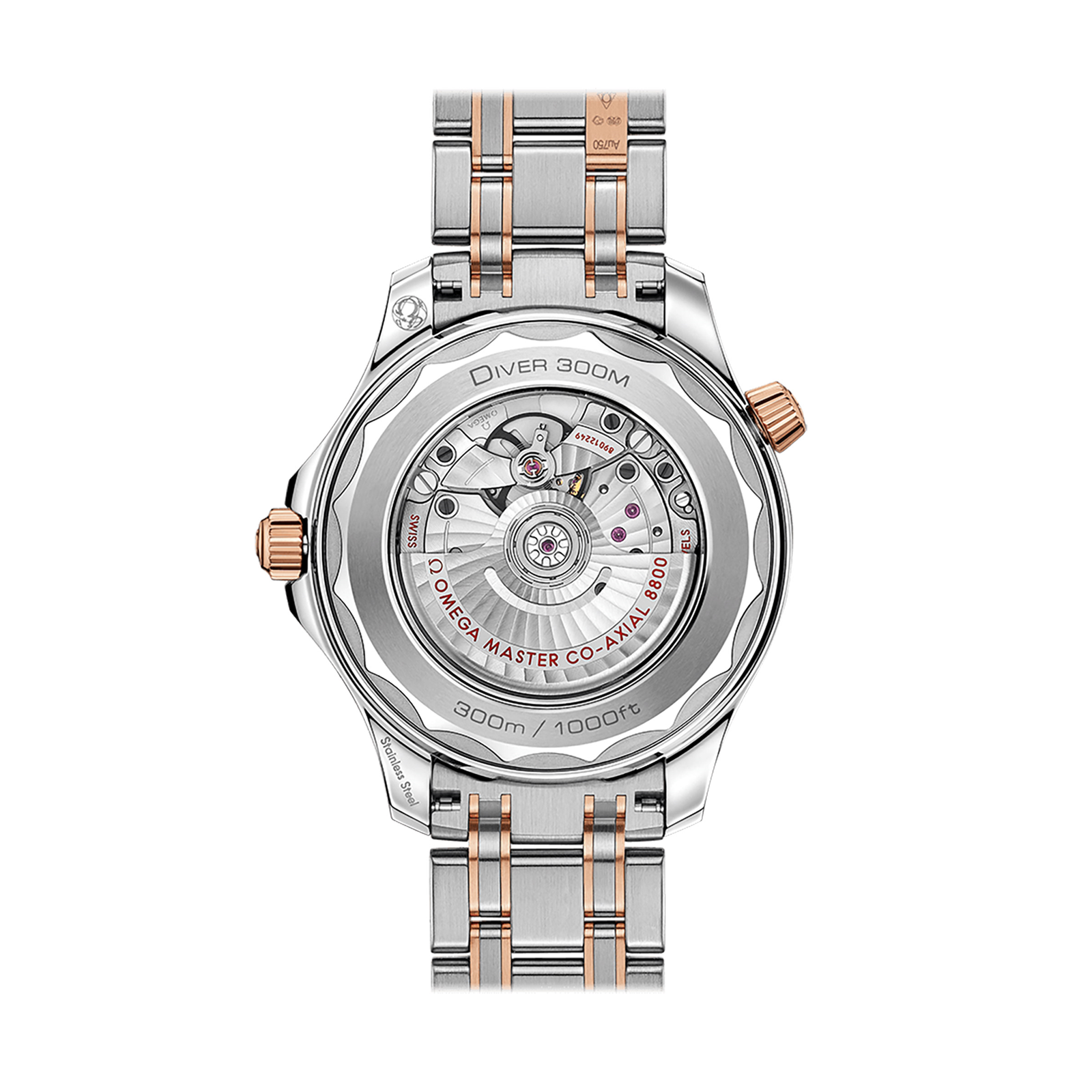 Omega Seamaster Diver 300m Co-axial Master Chronometer Blue Rose Gold 42mm