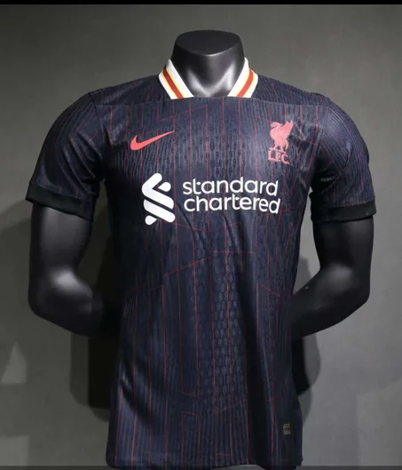 Liverpool Away Jersey Player Version Totally Black 2024/2025