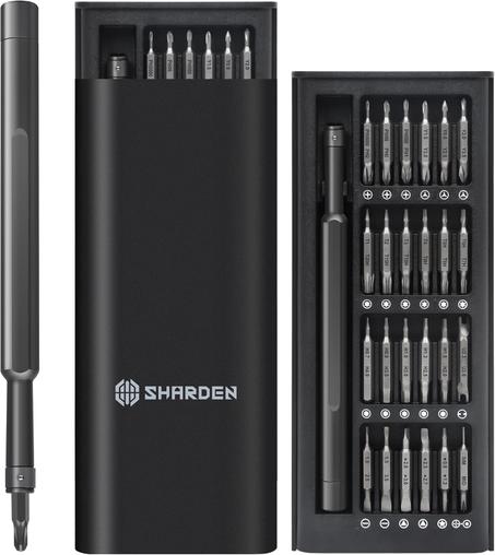 SHARDEN - Juego de destornilladores de precisión 49 en 1, kit de herramientas de reparación magnética para laptop, iPhone, teléfono celular, PC, MacBook, tableta, computadora, PS5, PS4, elect